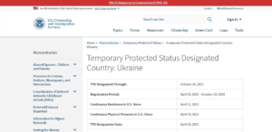uniting for ukraine - temporary protected status designated country ukraine